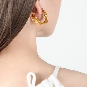 Gold Vintage Inspired Earrings*Vintage Earrings*Hoop Earrings*Waterproof